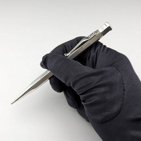 英國復古 Yard O' Red 捲製銀色六角形自動鉛筆(附盒子)